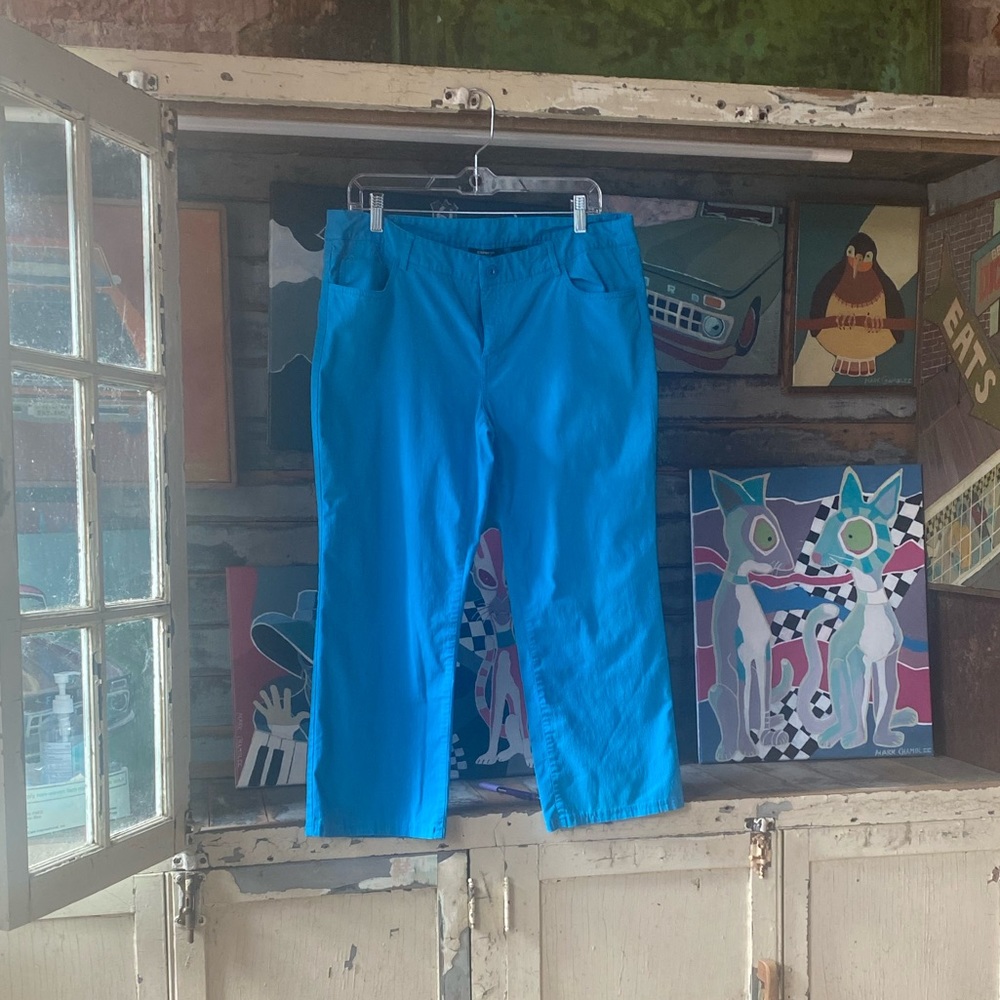 Electric Blue Express Brand Stretch Capri Pants, size 13/14, from early 2000’s